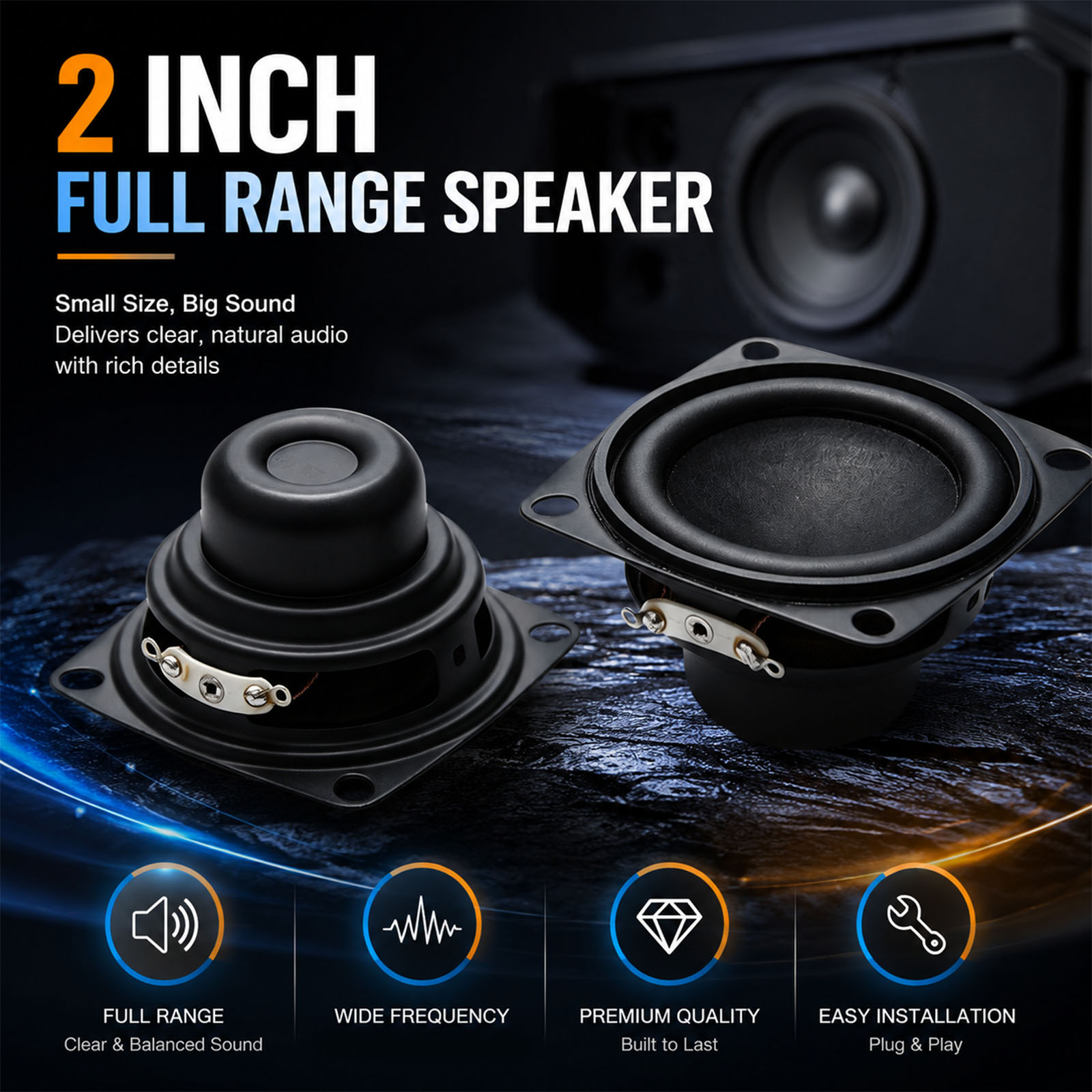 2Pcs 2 Inch Mini Audio Portabl - Home Cinema Jbl review and price