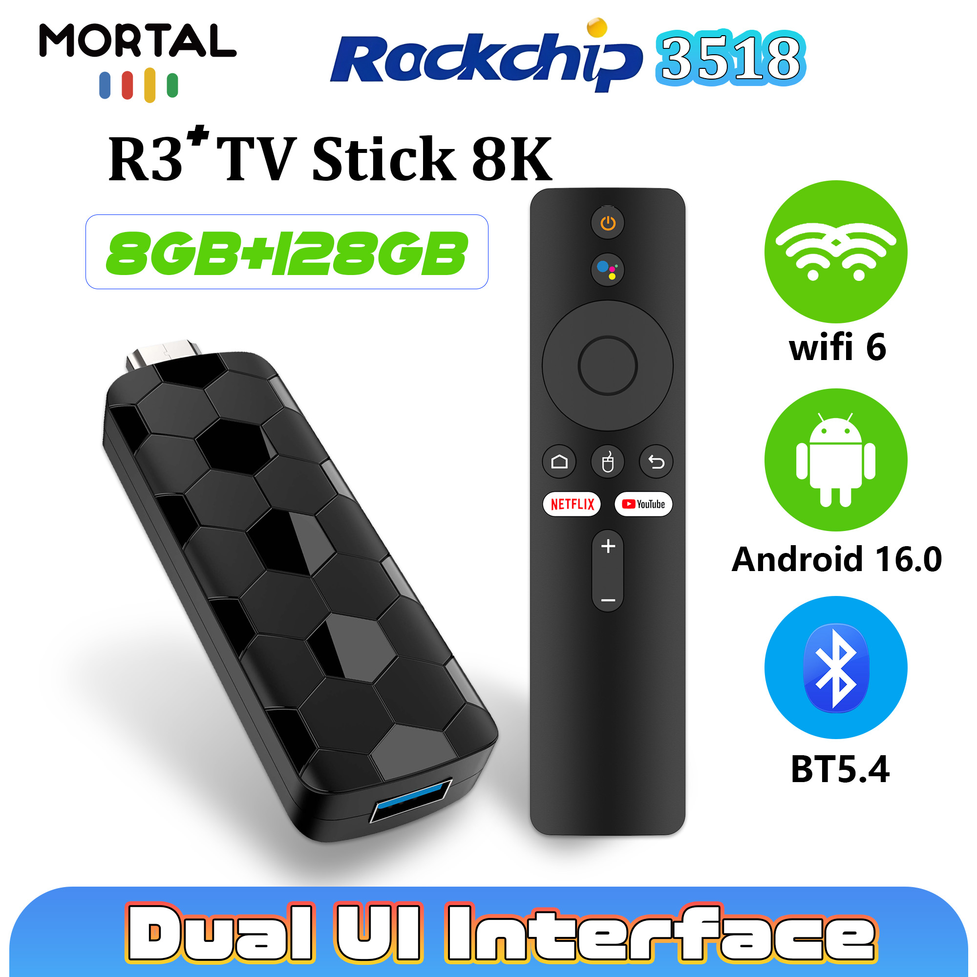 Mortal R3+ TV Stick Android 16 - Home Cinema Tv review and price