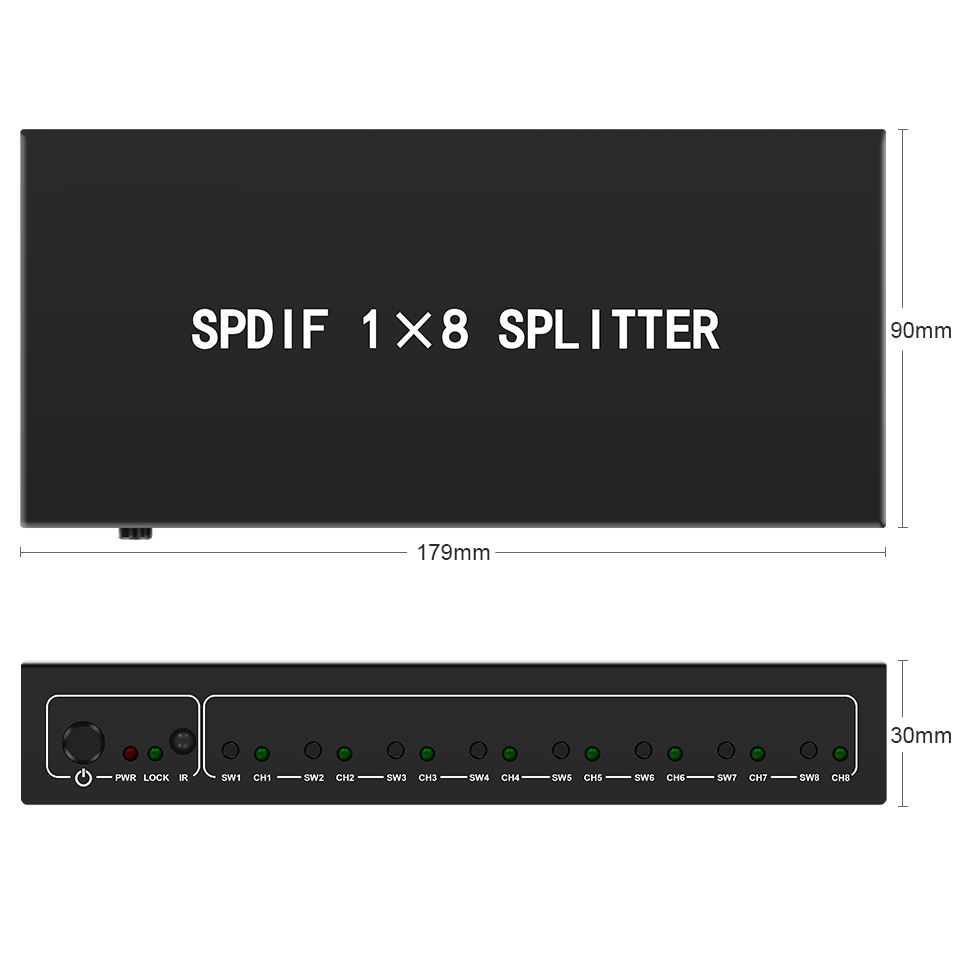 Optical Audio Splitter,1 in 8  - Audio Home Cinema review and price