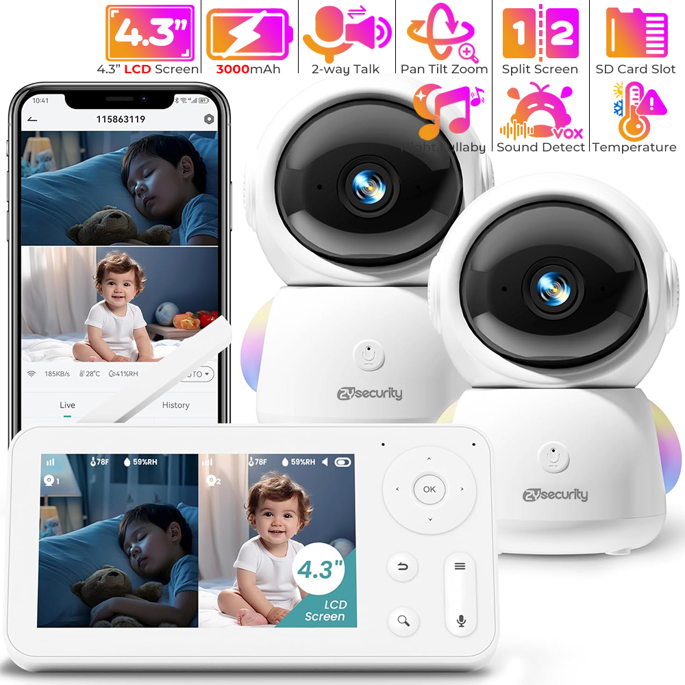 2K Baby Monitor with 2 Cameras - Home Cinema Wireless review and price