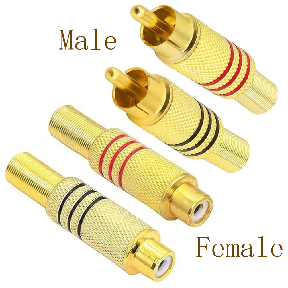 4PCS RCA Plug Gold Plated Sold - Audio Home Cinema review and price