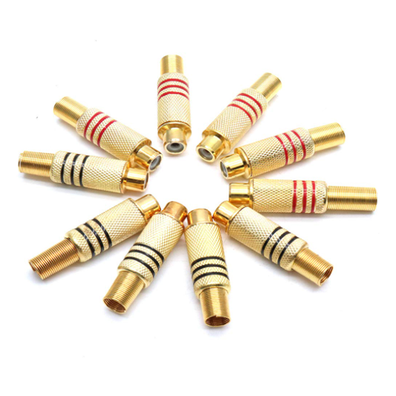 4PCS RCA Plug Gold Plated Sold - Audio Home Cinema review and price